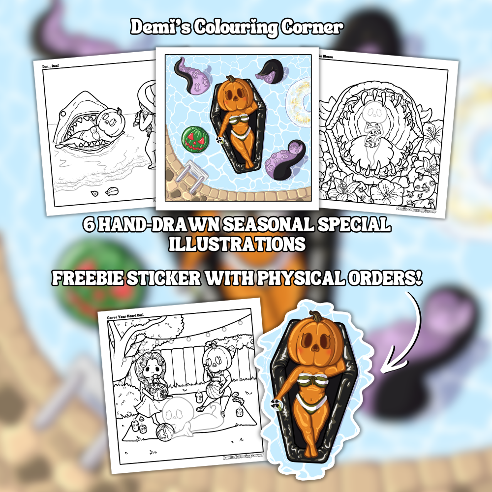 NEW Little Miss Pumpkin Head: Summerween Special Colouring PDF