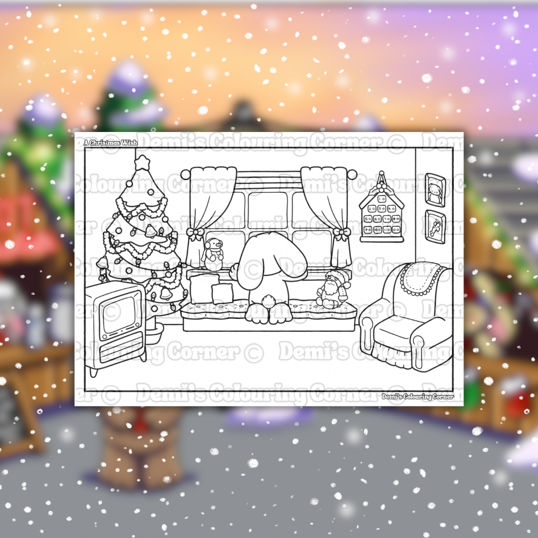 Christmas with BunBun Colouring PDF