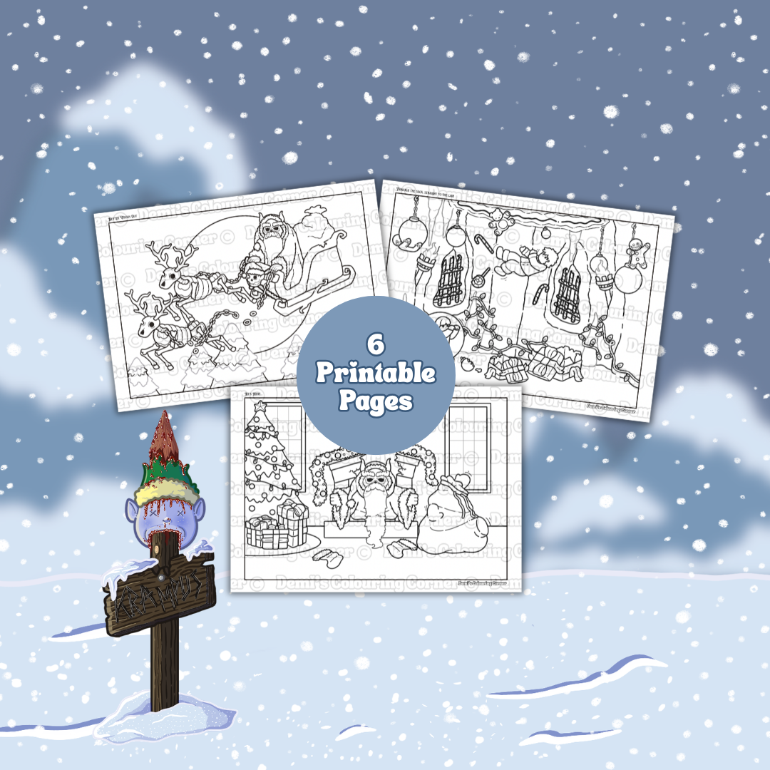 Krampus Night Colouring Page (PDF)