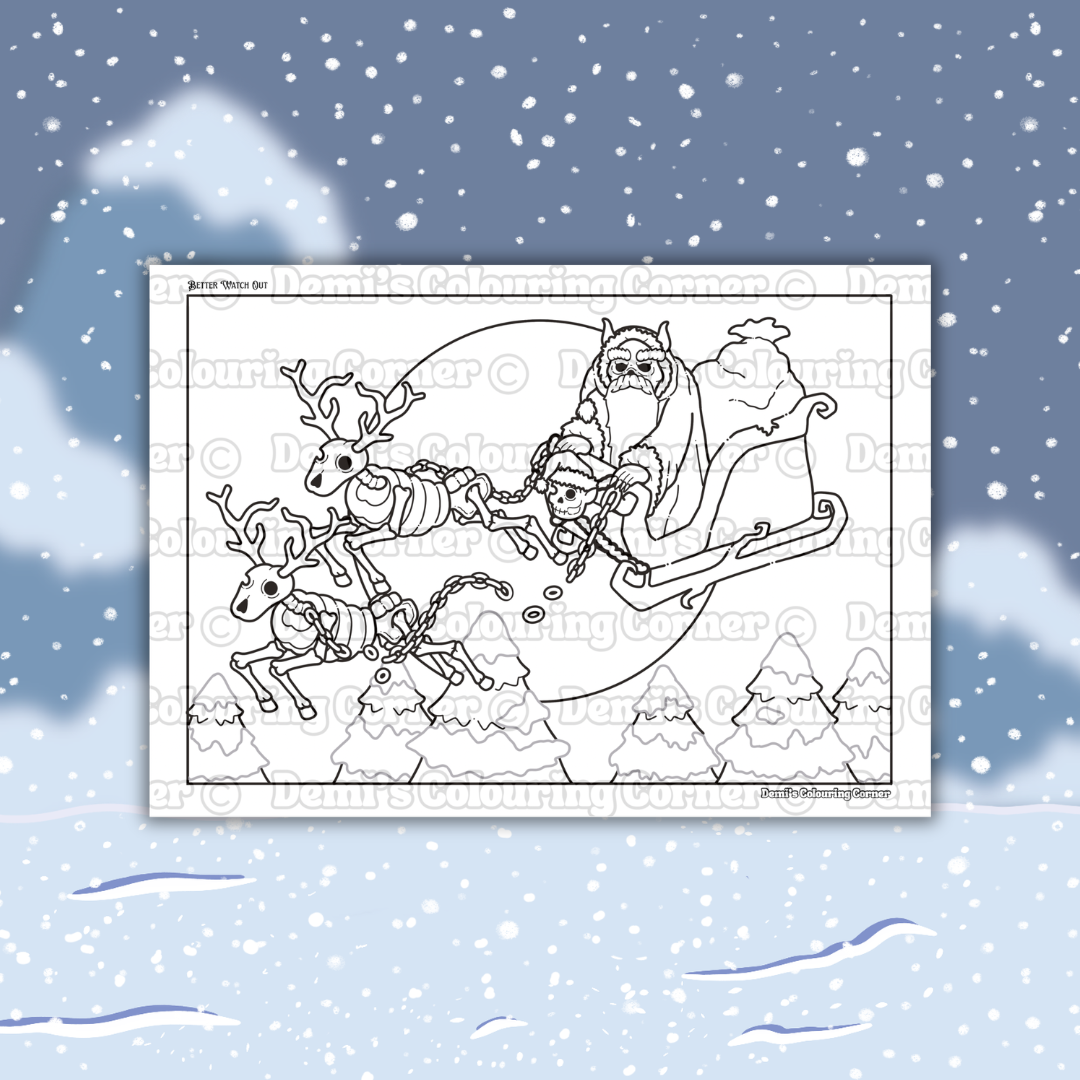 Krampus Night Colouring Page (PDF)