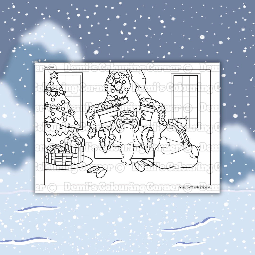 Krampus Night Colouring Page (PDF)