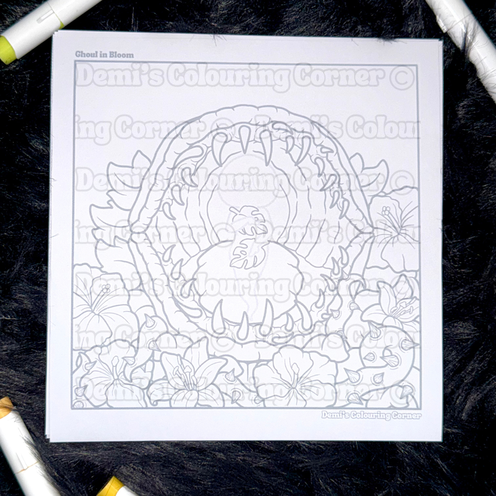 NEW Little Miss Pumpkin Head: Summerween Special Colouring Cardstock Prints
