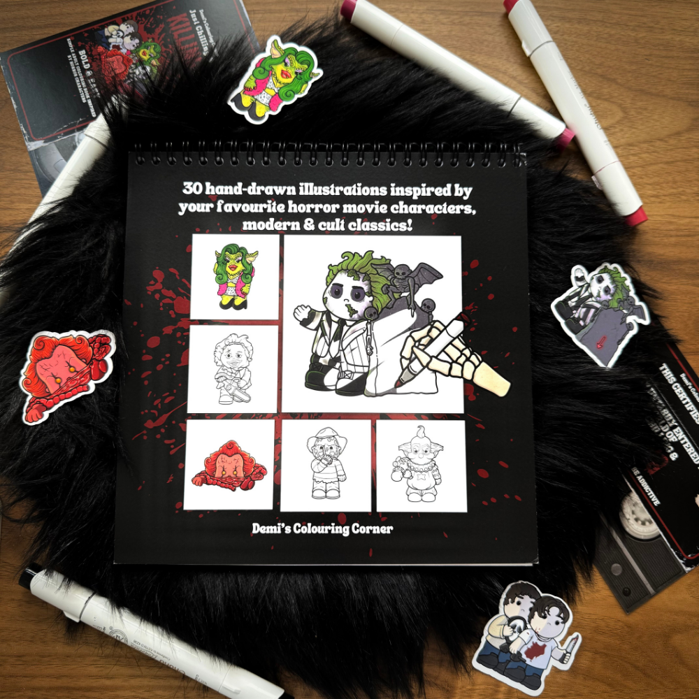 Just Chilling & Killing: Bold & Easy: Simple Adult Cardstock Colouring Book Inspired by Horror Characters