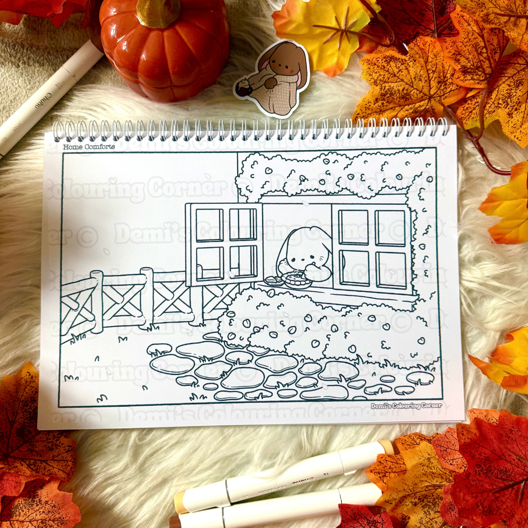 BunBun: Volume 2: Autumn to Winter Adventures: Cute and Cosy Vintage Colouring Book