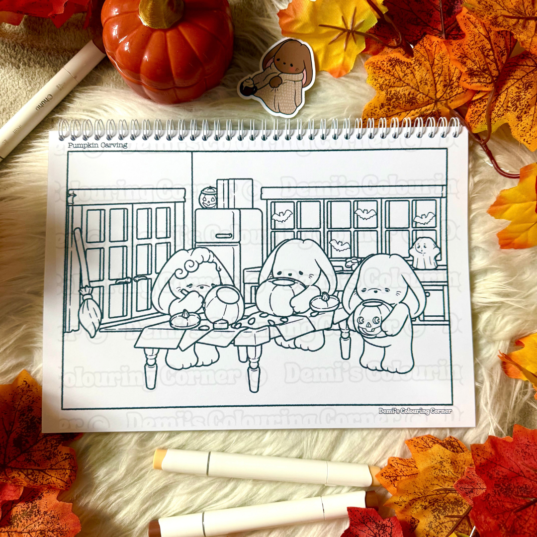BunBun: Volume 2: Autumn to Winter Adventures: Cute and Cosy Vintage Colouring Book