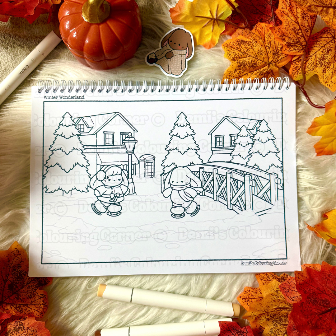 BunBun: Volume 2: Autumn to Winter Adventures: Cute and Cosy Vintage Colouring Book
