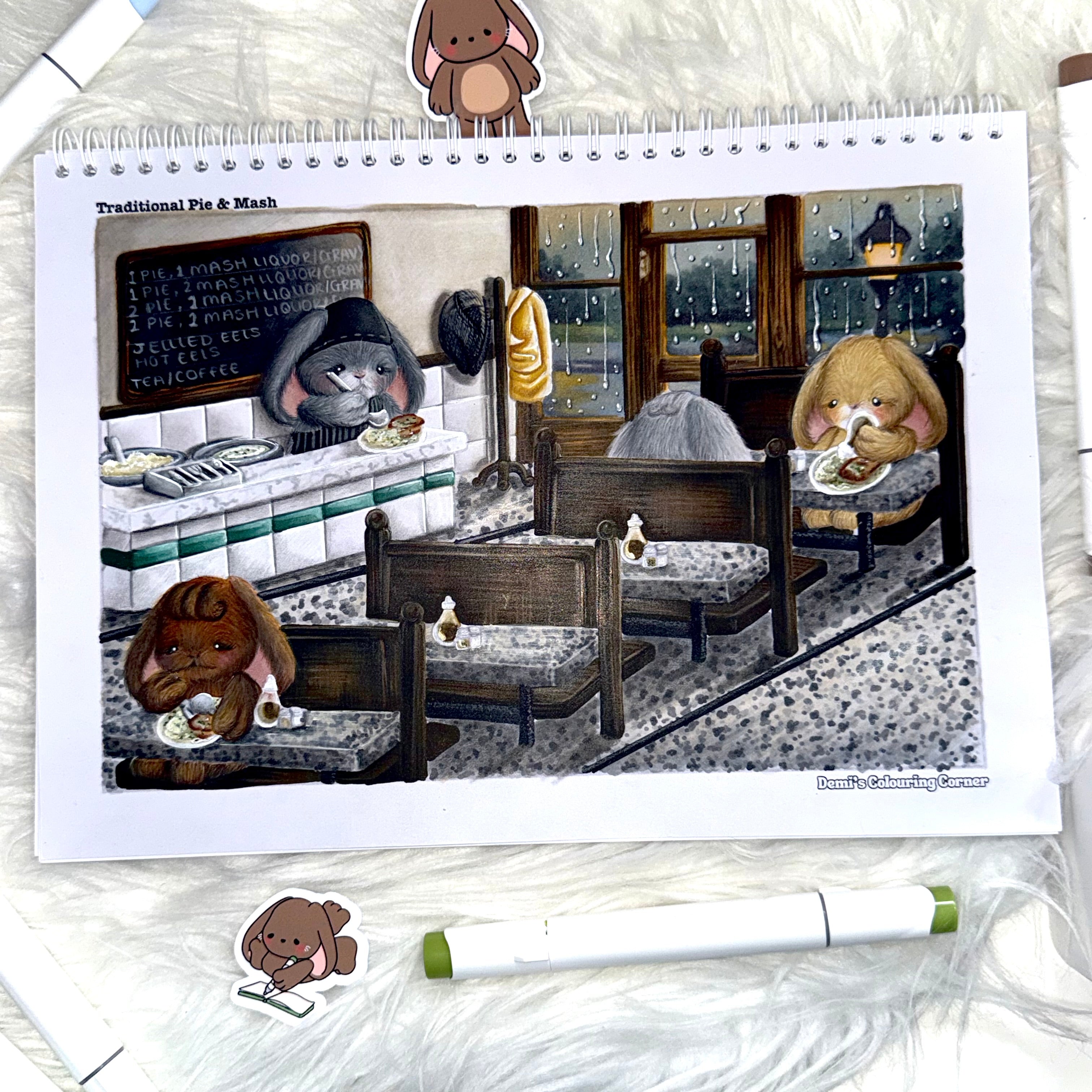 BunBun: Volume 1: Cute and Cosy Vintage Cardstock Colouring Book