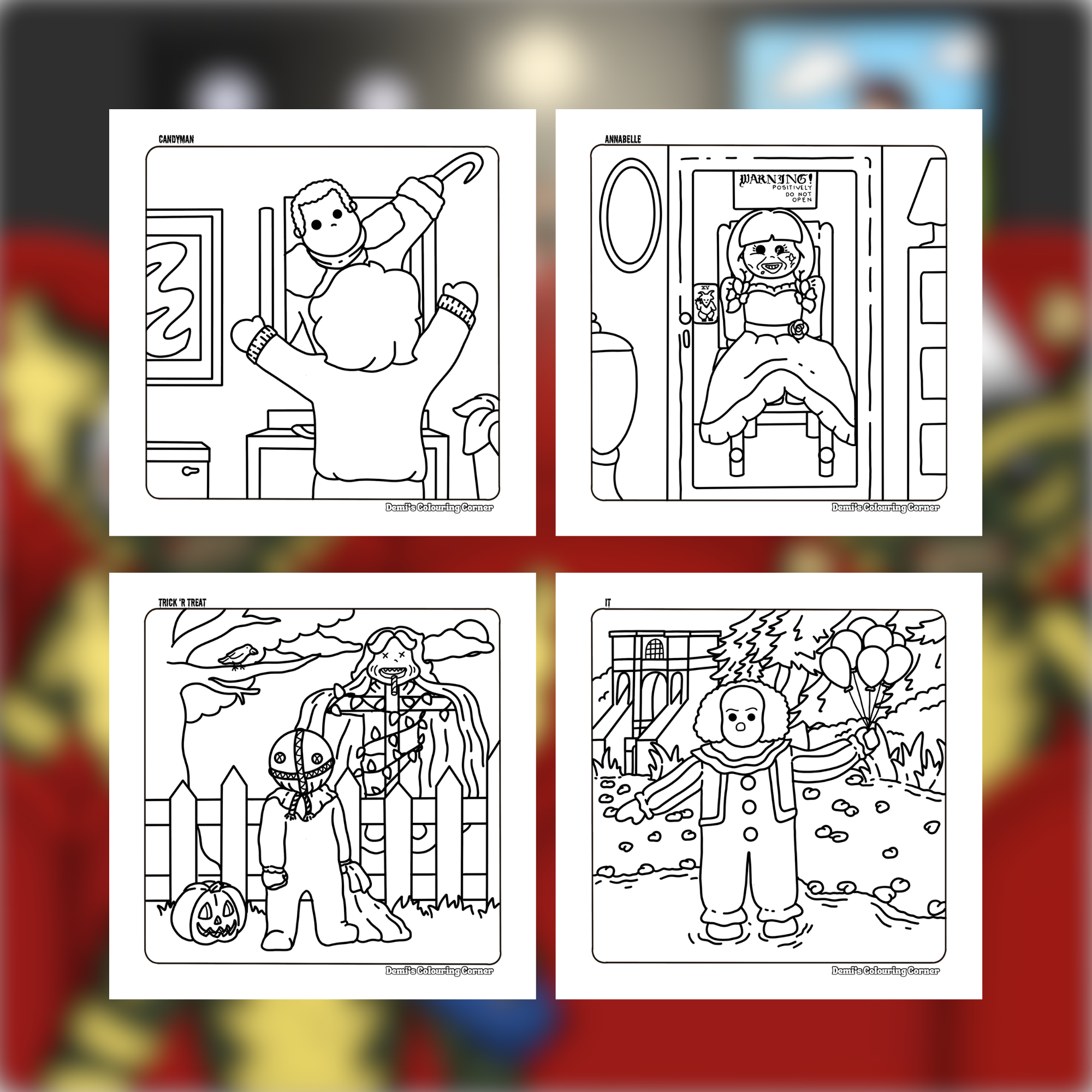 Just Chilling & Killing The Sequel: Cosy Adult Colouring Book Inspired By Horror Movies (PDF)