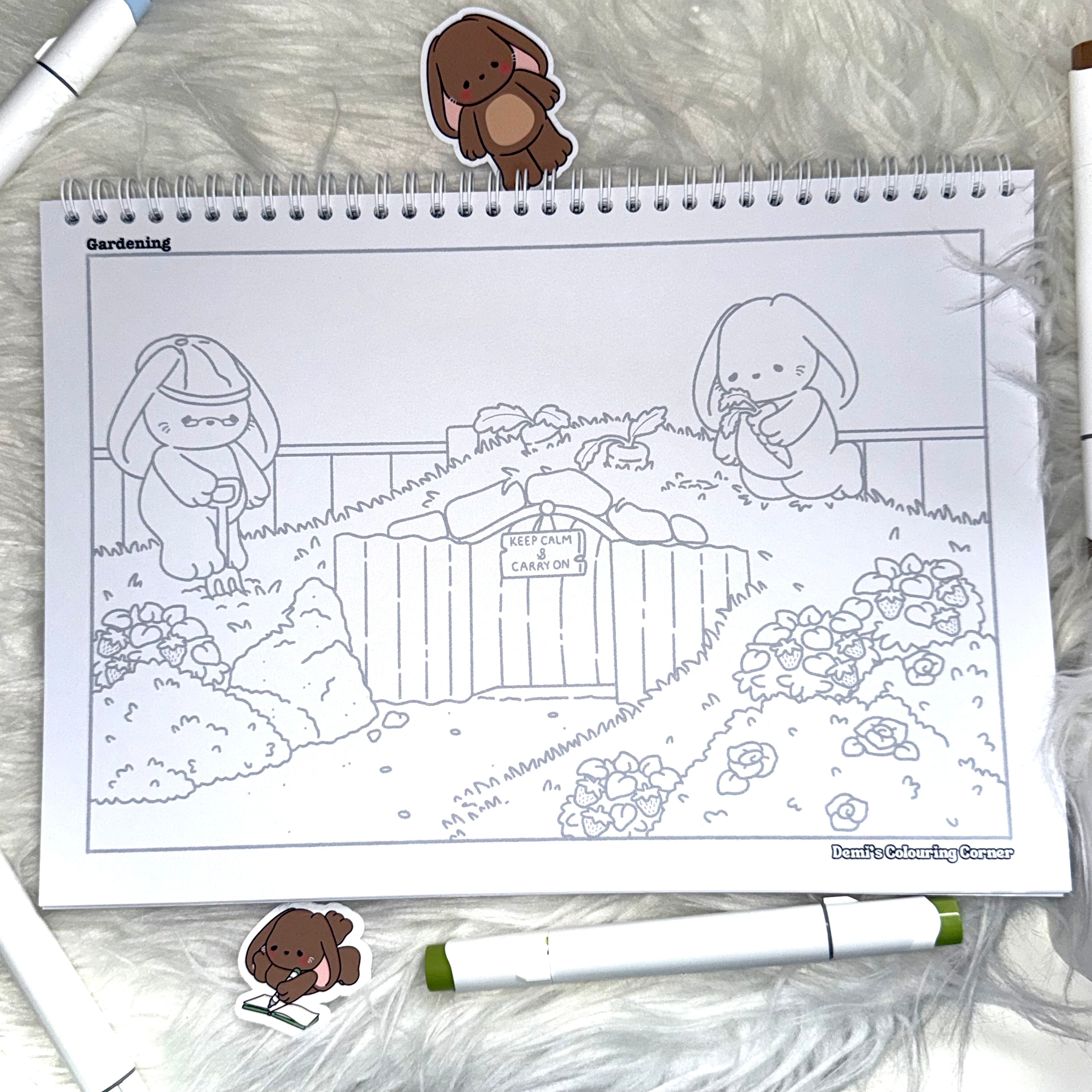 BunBun: Volume 1: Cute and Cosy Vintage Cardstock Colouring Book
