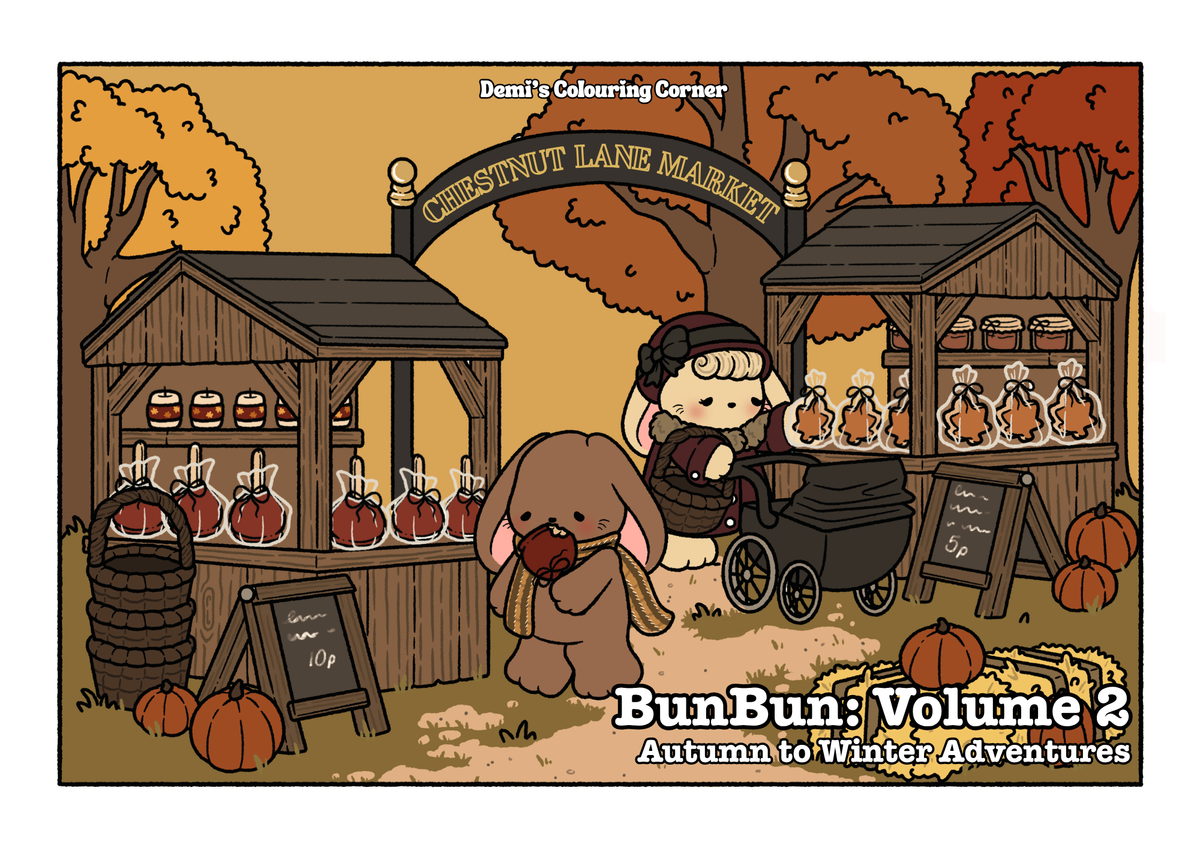 BunBun: Volume 2: Autumn to Winter Adventures: Cute and Cosy Vintage Colouring PDF