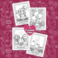 Little Miss Pumpkin Head: Valentine's Tarot Card Special Colouring PDF