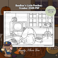 BunBun's Little Postbox 📮 October 2026 - Spooky Movie Time Colouring PDF📺🎃