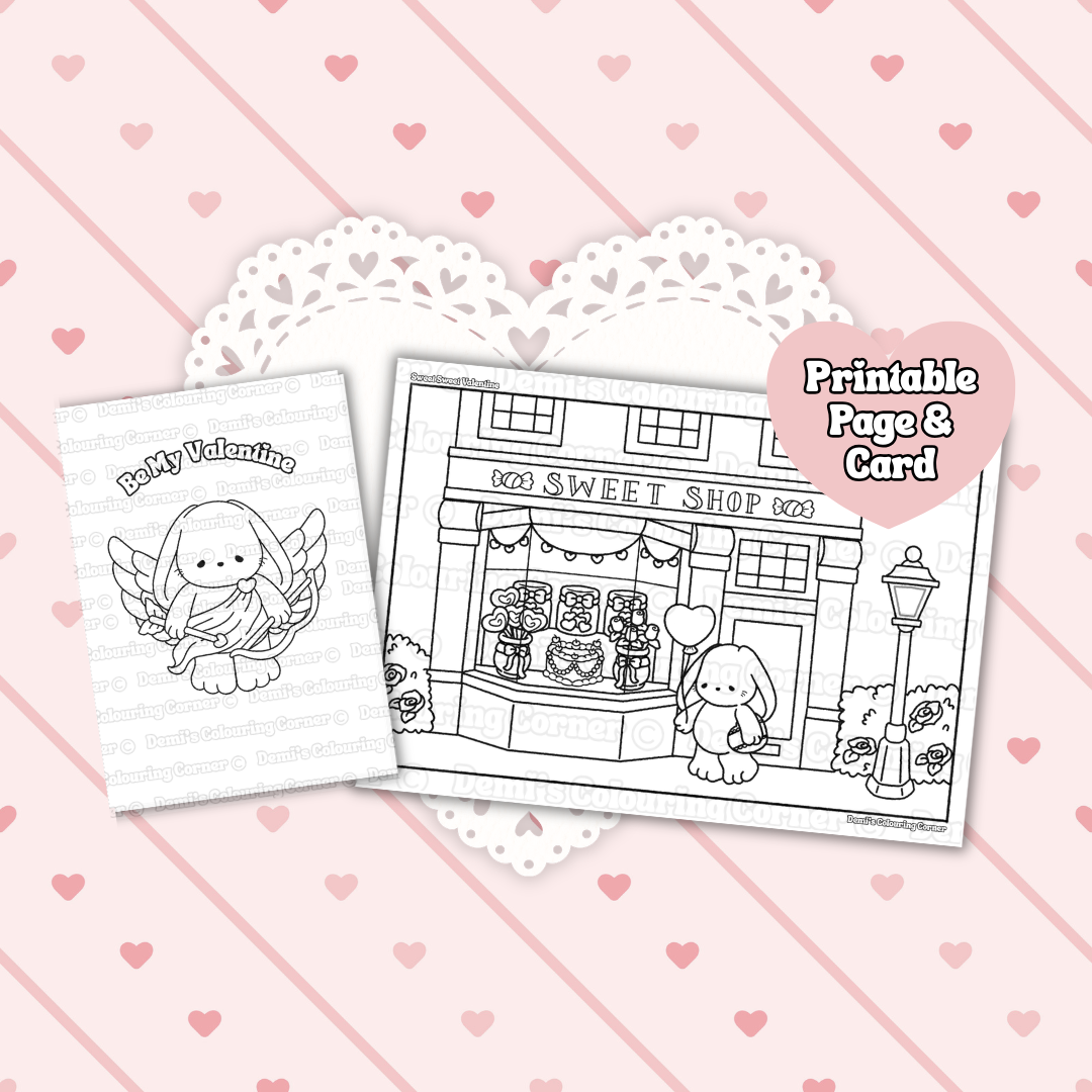 BunBun Valentine Special Colouring Page (PDF)